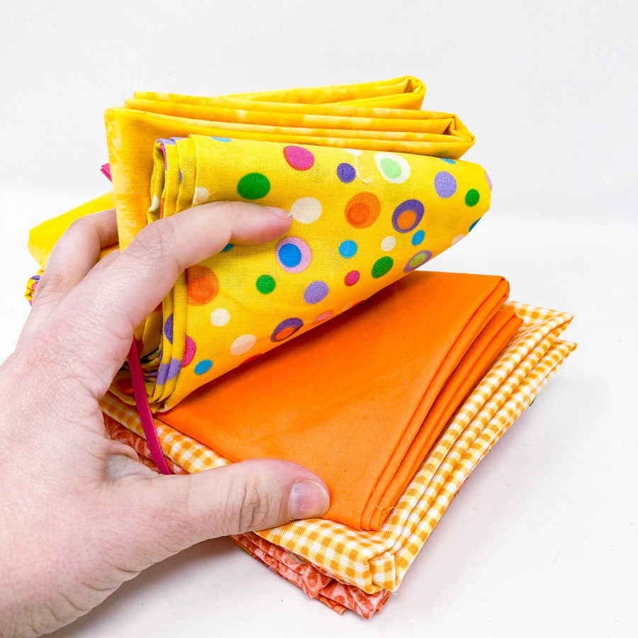 Yellow to Orange Fabric Bundle