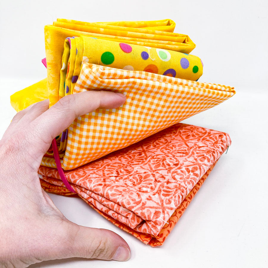 Yellow to Orange Fabric Bundle