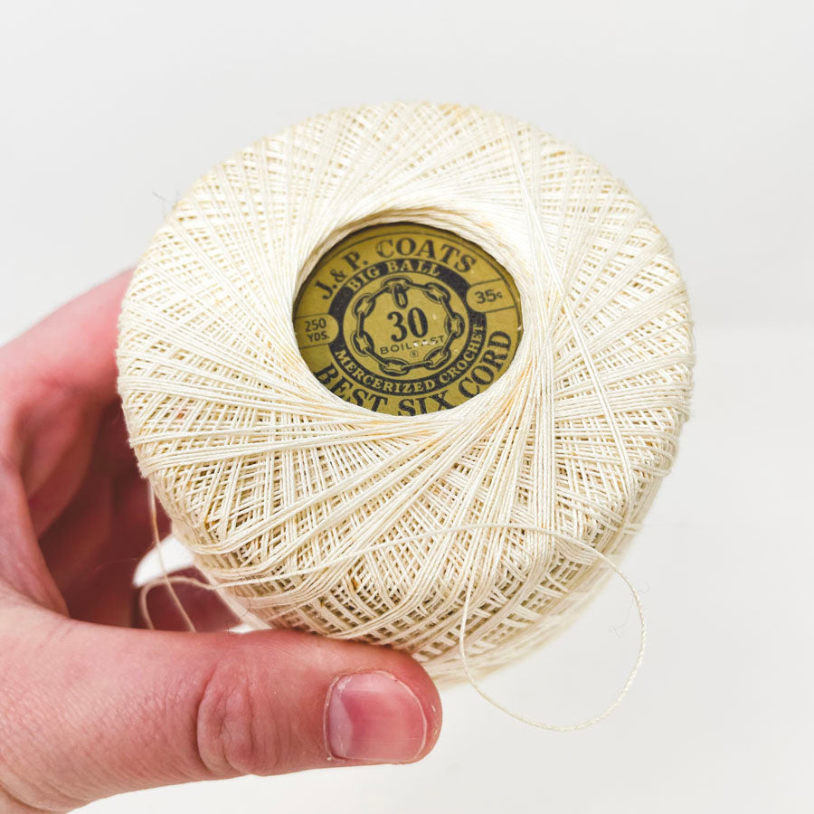 J. & P. Coats Mercerized Cotton Thread - White