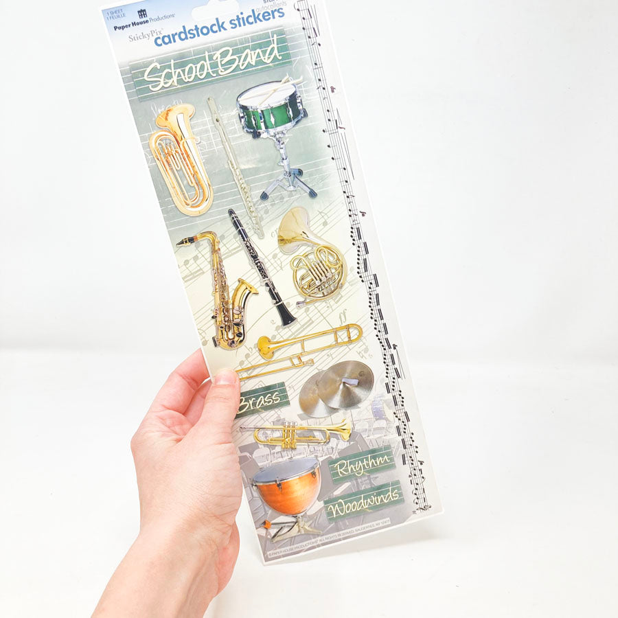 School Band Cardstock Stickers