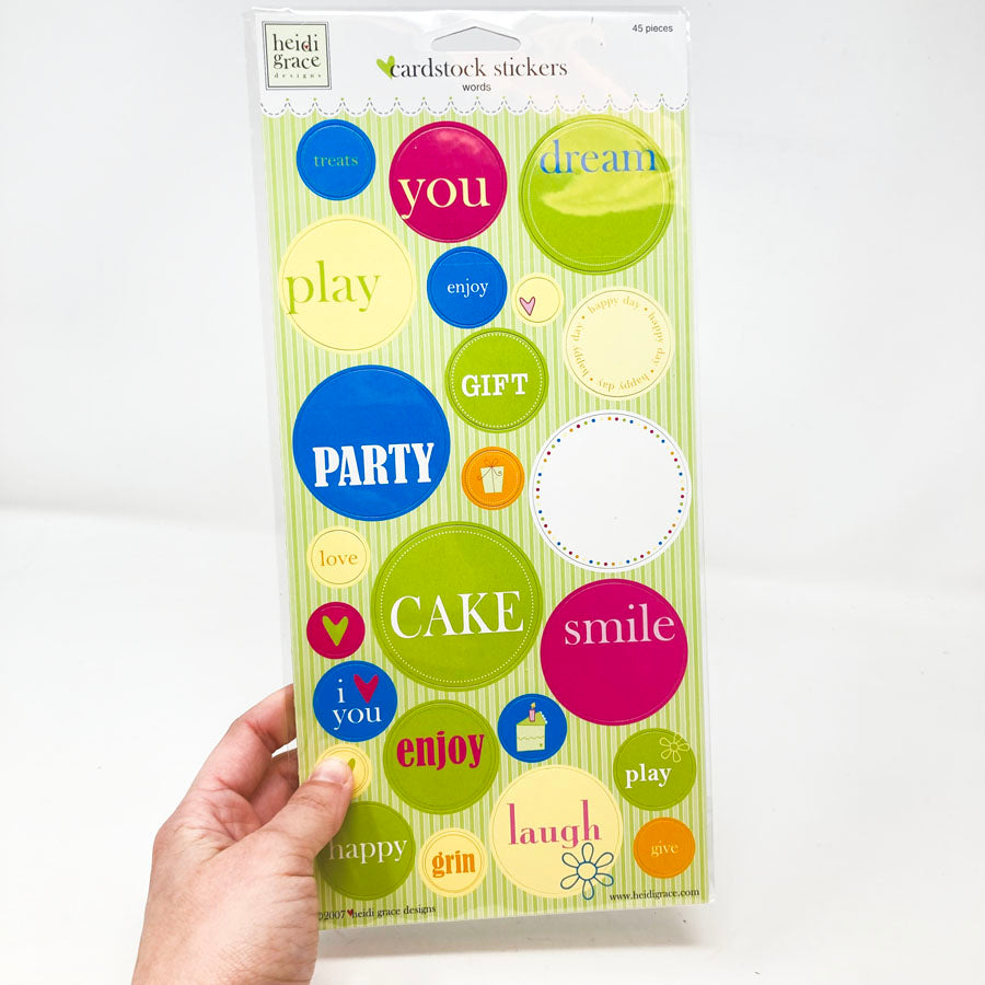 Heidi Grace Cardstock Stickers - Words