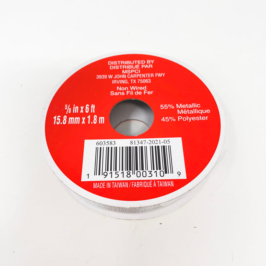 Craftsmart Silver Metallic 5/8in Ribbon