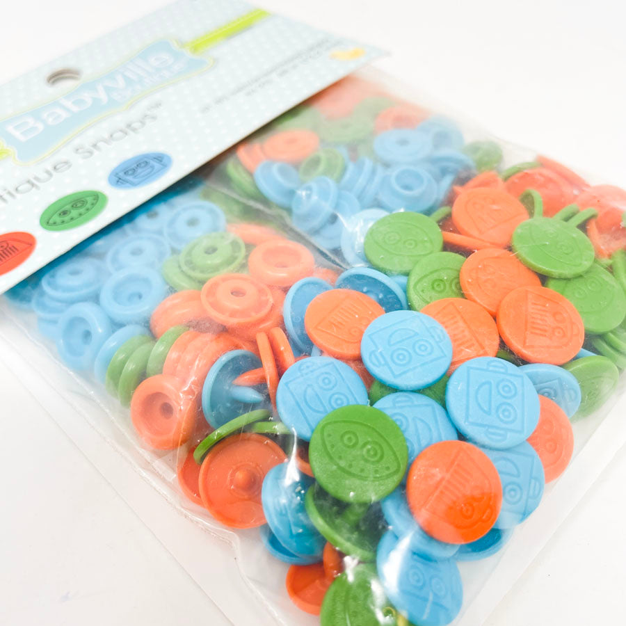 Babyville Boutique Snaps - Robot Designs