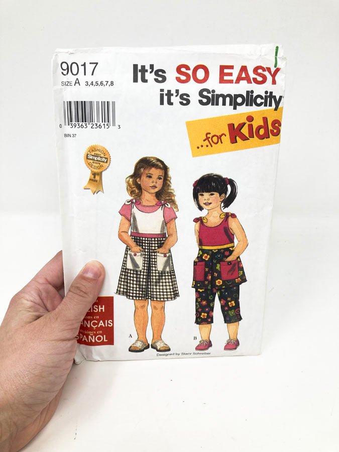 Simplicity 9017 Sewing Pattern - Kids Outfit - 1999