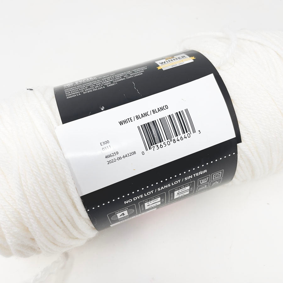 7 oz Red Heart Super Saver Yarn - White