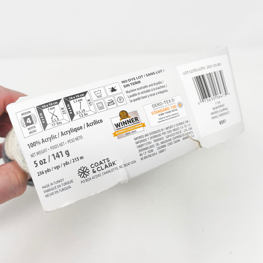 Red Heart Super Saver O'Go - Newsprint