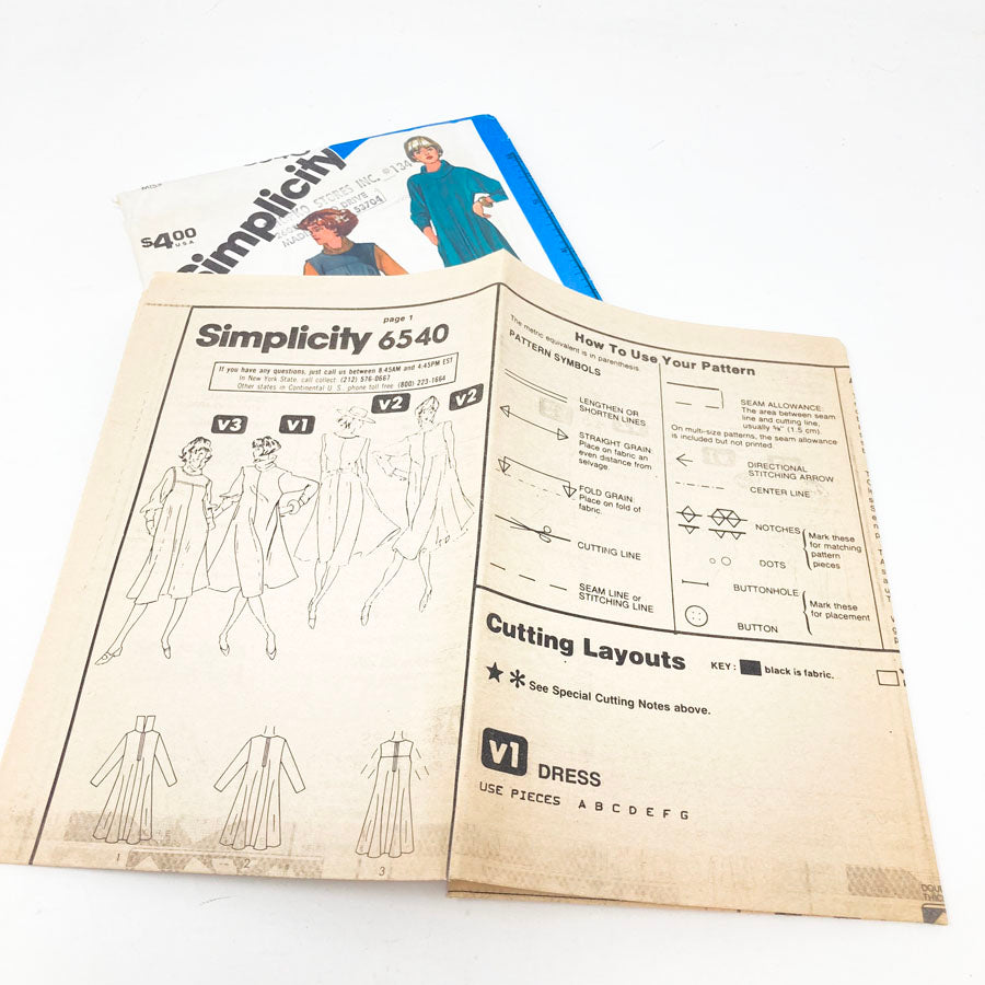 Simplicity 6540 Sewing Pattern - Dress (14) - 1984
