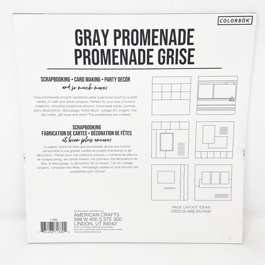 Gray Promenade - Colorbok 12" x 12" Paper Pack