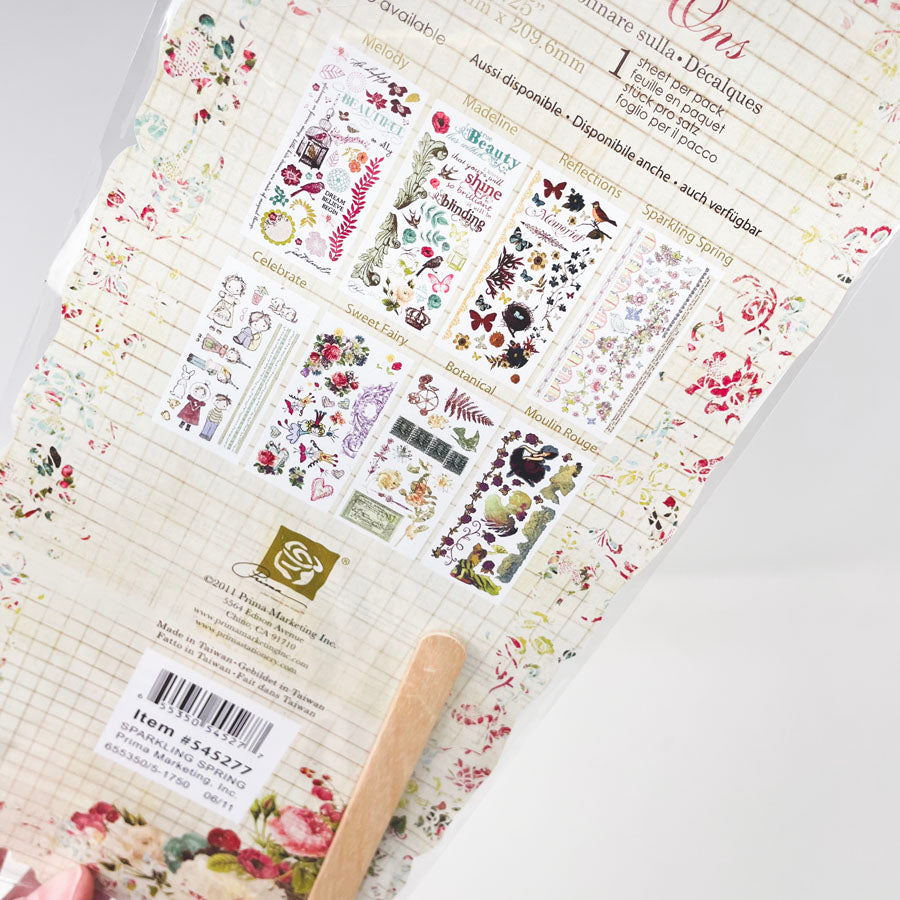 Prima Sparkling Spring Rub Ons