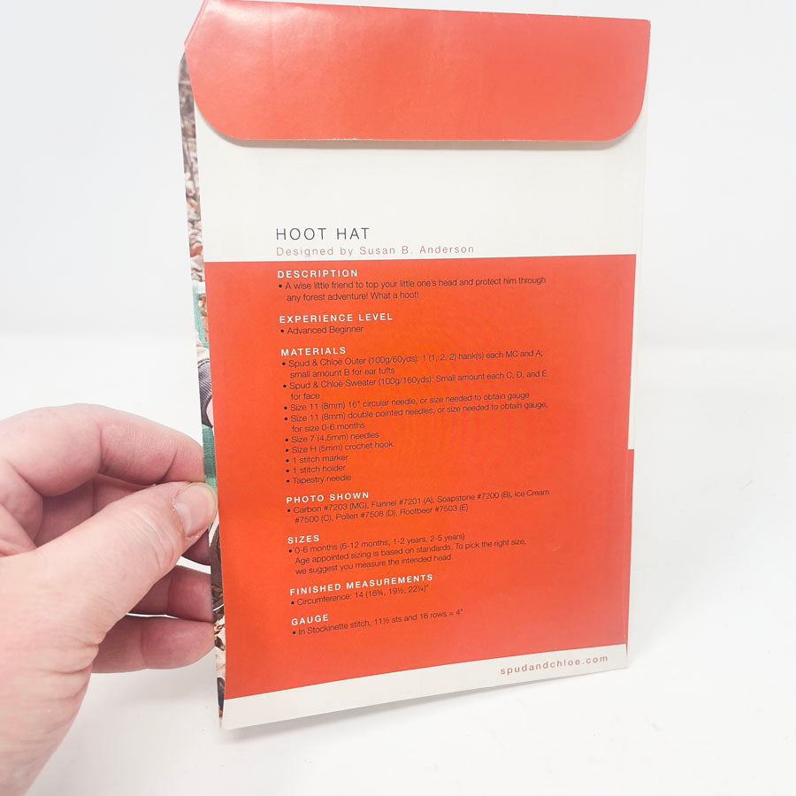 Spud & Chloe Hoot Hat Knitting Pattern