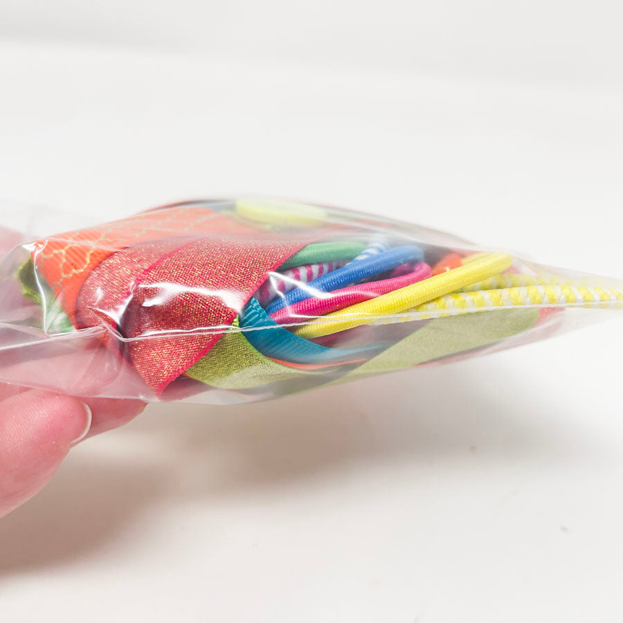 Bundle of Brights/Hair Ties/Buttons Ribbon Remnants