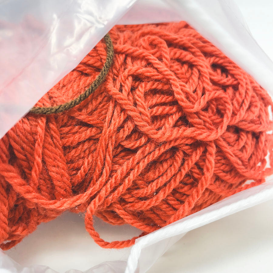 Brown & Dark Coral Acrylic Yarn Bundle
