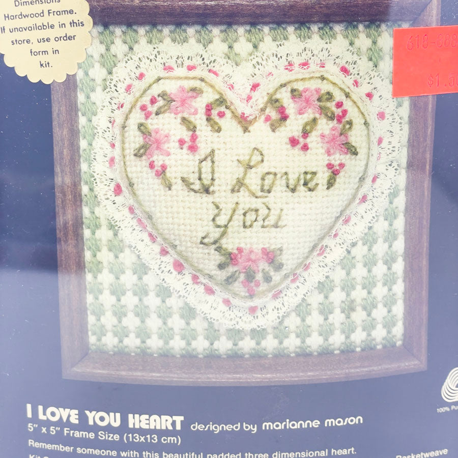 I Love You Heart Needlepoint Kit - Dimensions