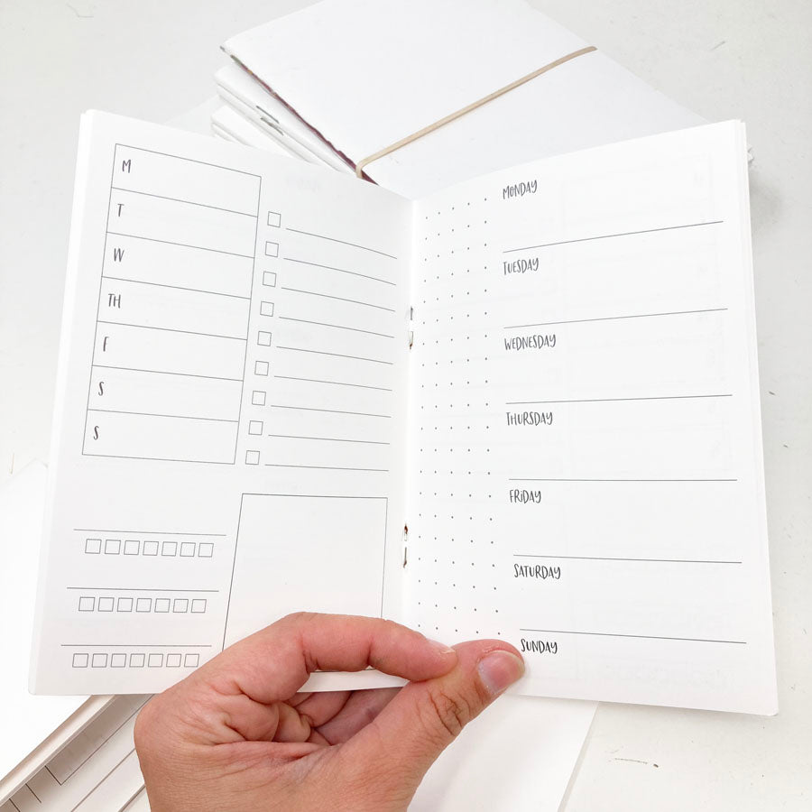 White Planner/Travel/Journal Insert Bundles