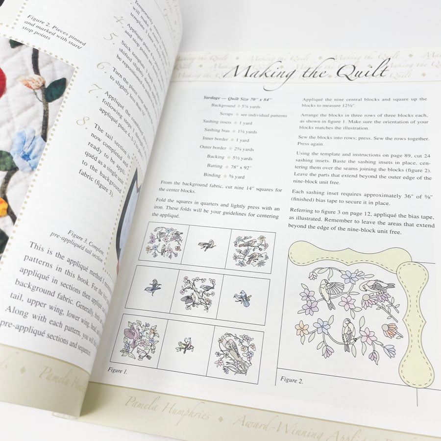 Award Winning Applique Birds Book by Pamela Humphries
