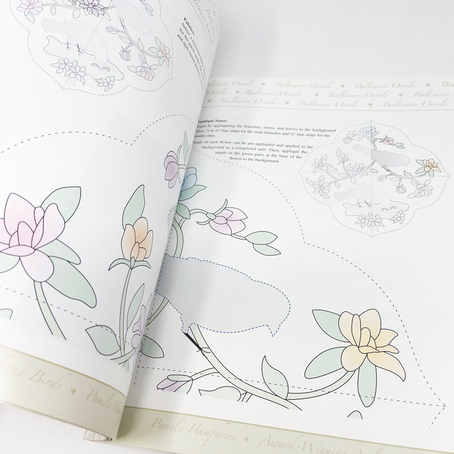 Award Winning Applique Birds Book by Pamela Humphries