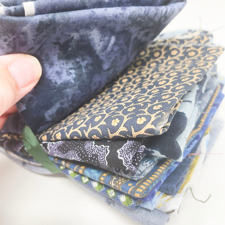 Moody Blue Patterns Fabric Bundle