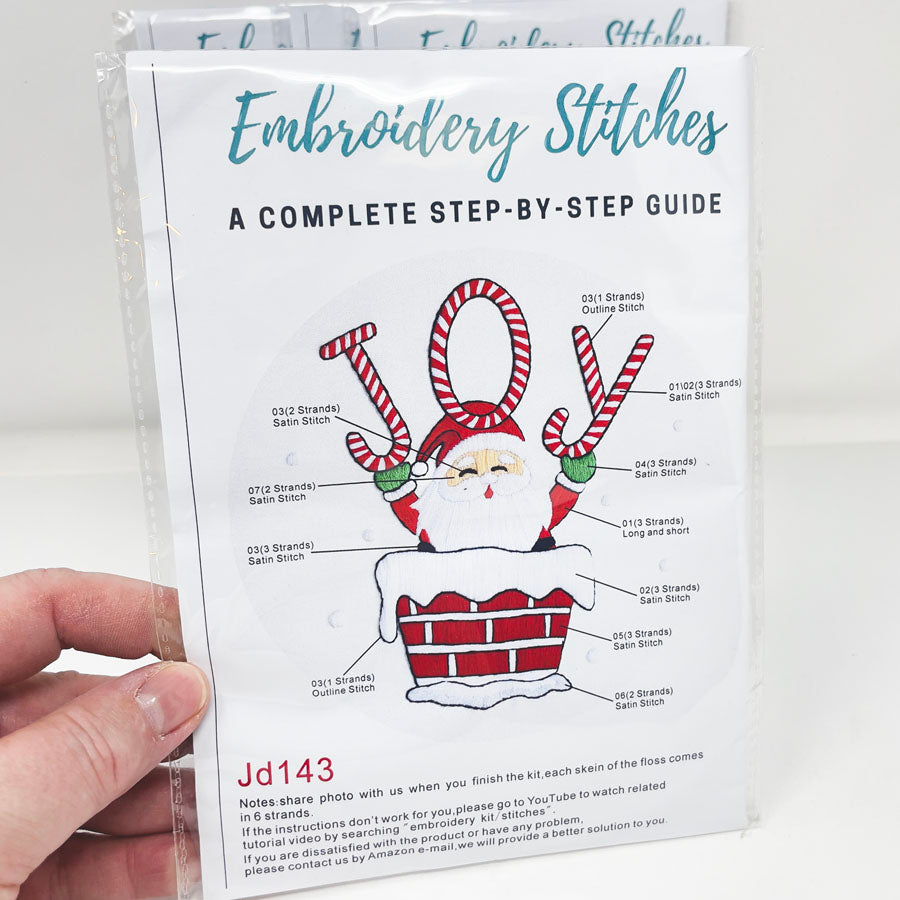 Embroidery Stitches Christmas Themed Kits