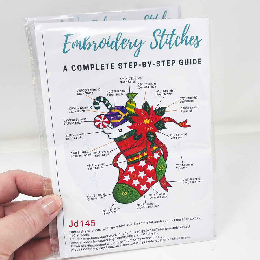 Embroidery Stitches Christmas Themed Kits