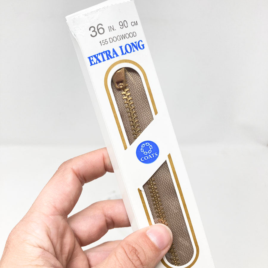 Coats 36" Extra Long Metal Zipper - Dogwood (1)