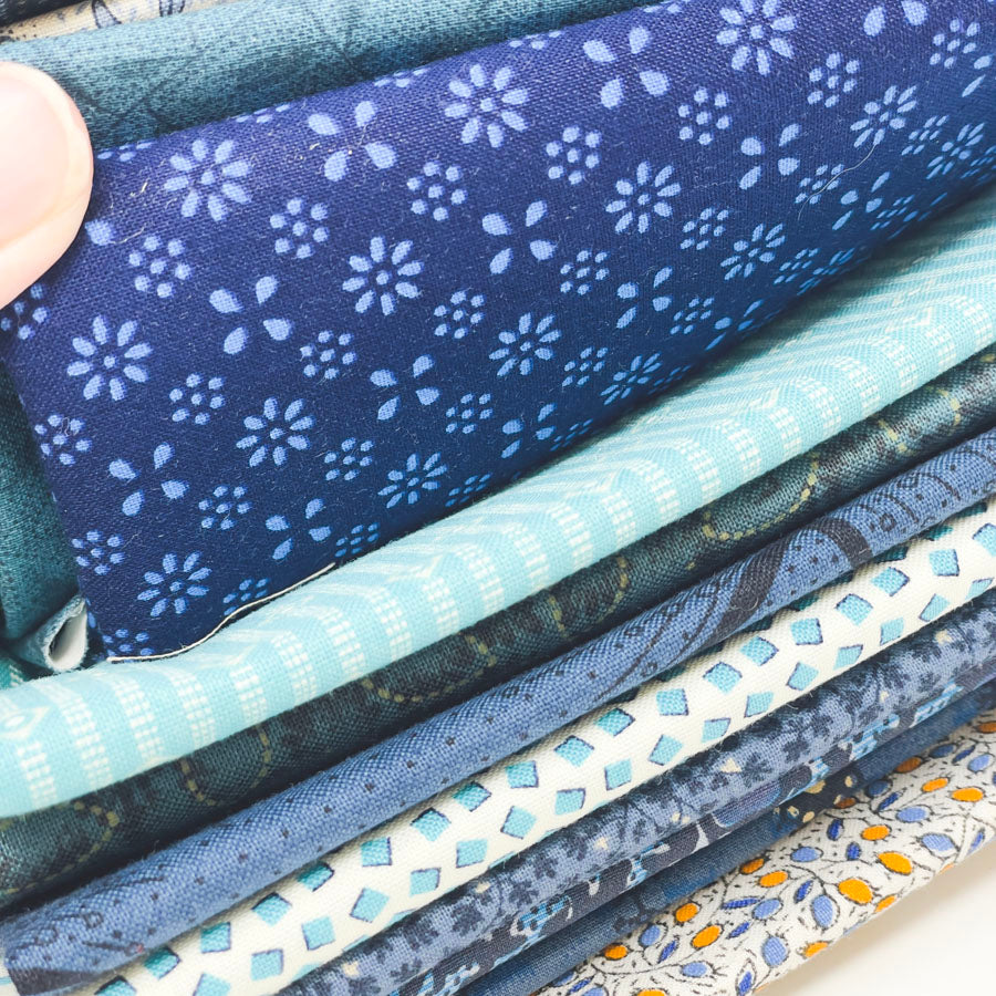 Blue Pattern Fabric Bundle