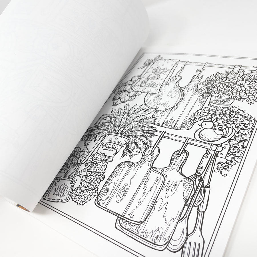 Country Kitchen Charm Coloring Book by Creative Haven