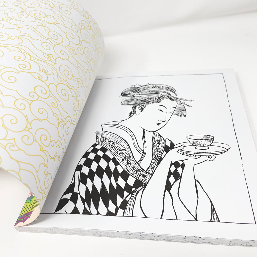 Japanese Folk Art Coloring Book by Chartwell