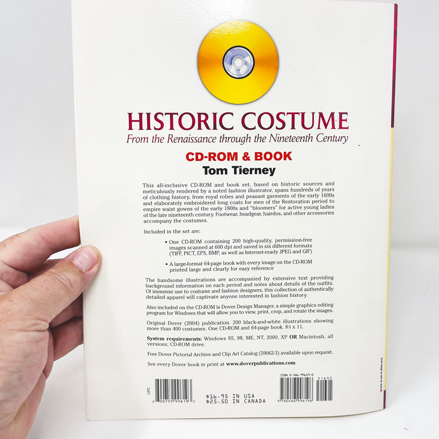 Renaissance to 19th Century - Historic Costume Dover Clip Art Book & CD