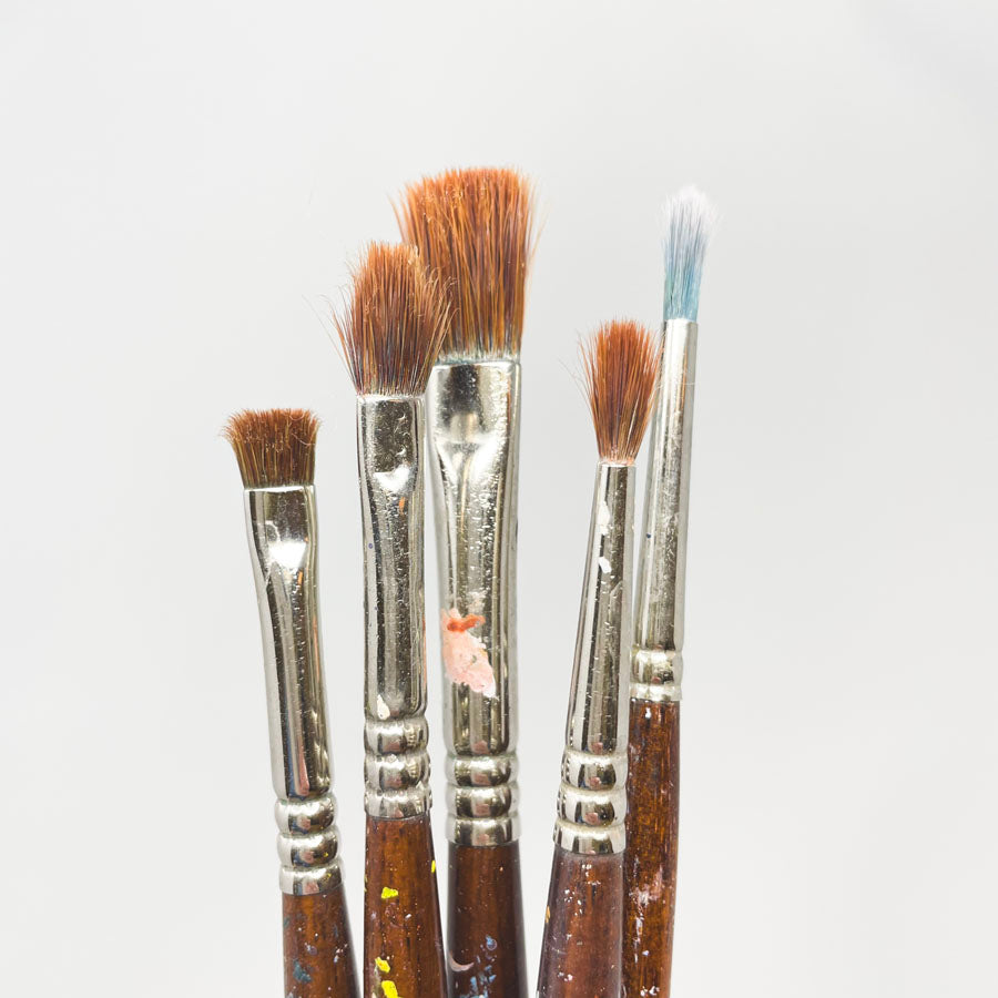 Grumbacher Long Handle Paintbrushes - 5 Pack