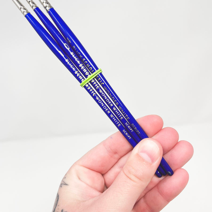 BLICK Scholastic Wonder White Paintbrushes - 3 Pack