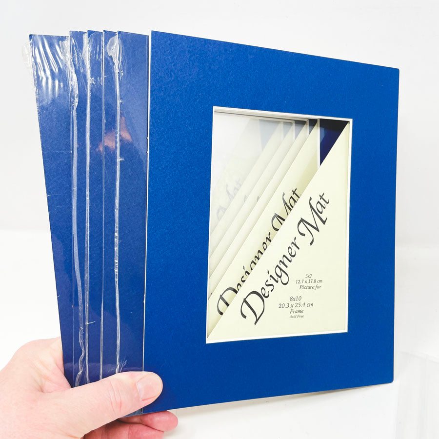 Bundle of Blue Framing Mats - 8" x 10" (5)