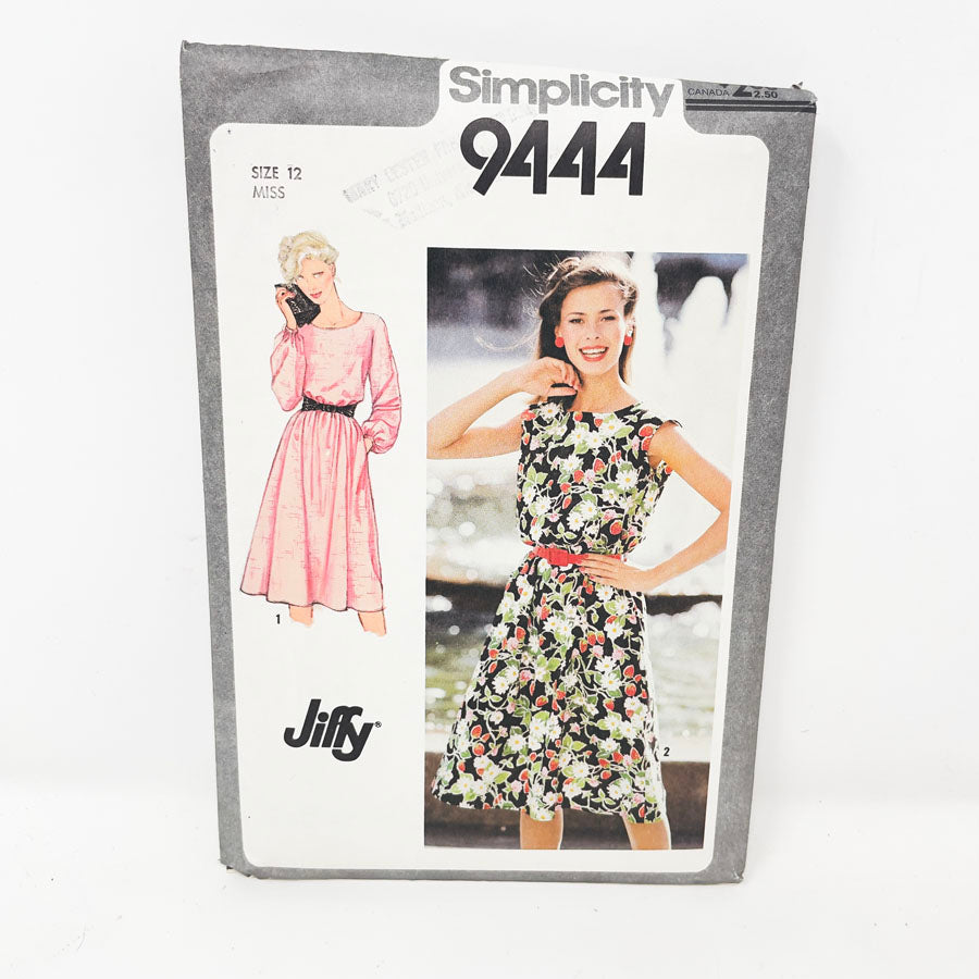 Vintage 1980 Simplicity Dress - 9444 - Size 12