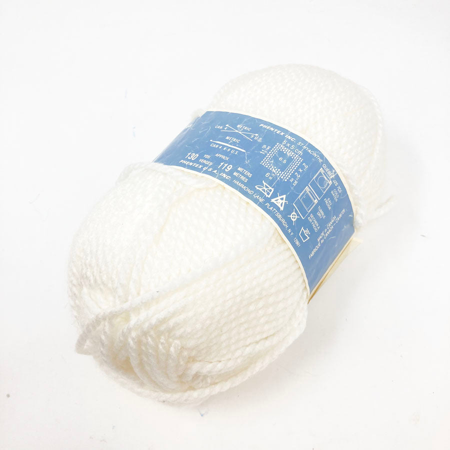 White Phentex Chunky Acrylic Yarn