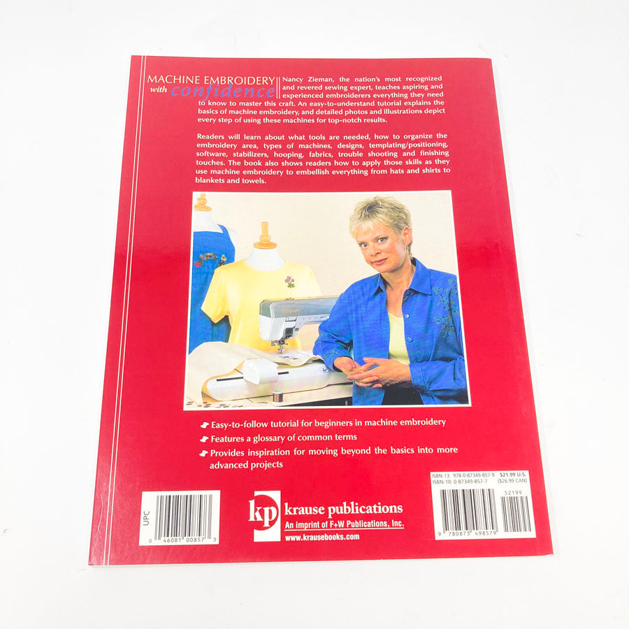 Machine Embroidery with Confidence Book by Nancy Zieman