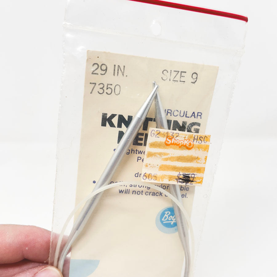 29" - Size 9 - Boye Aluminum Circular Knitting Needle