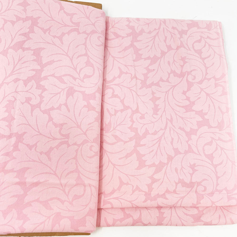 2 yd x 43" - Dusty Pink Leaf Pattern Fabric