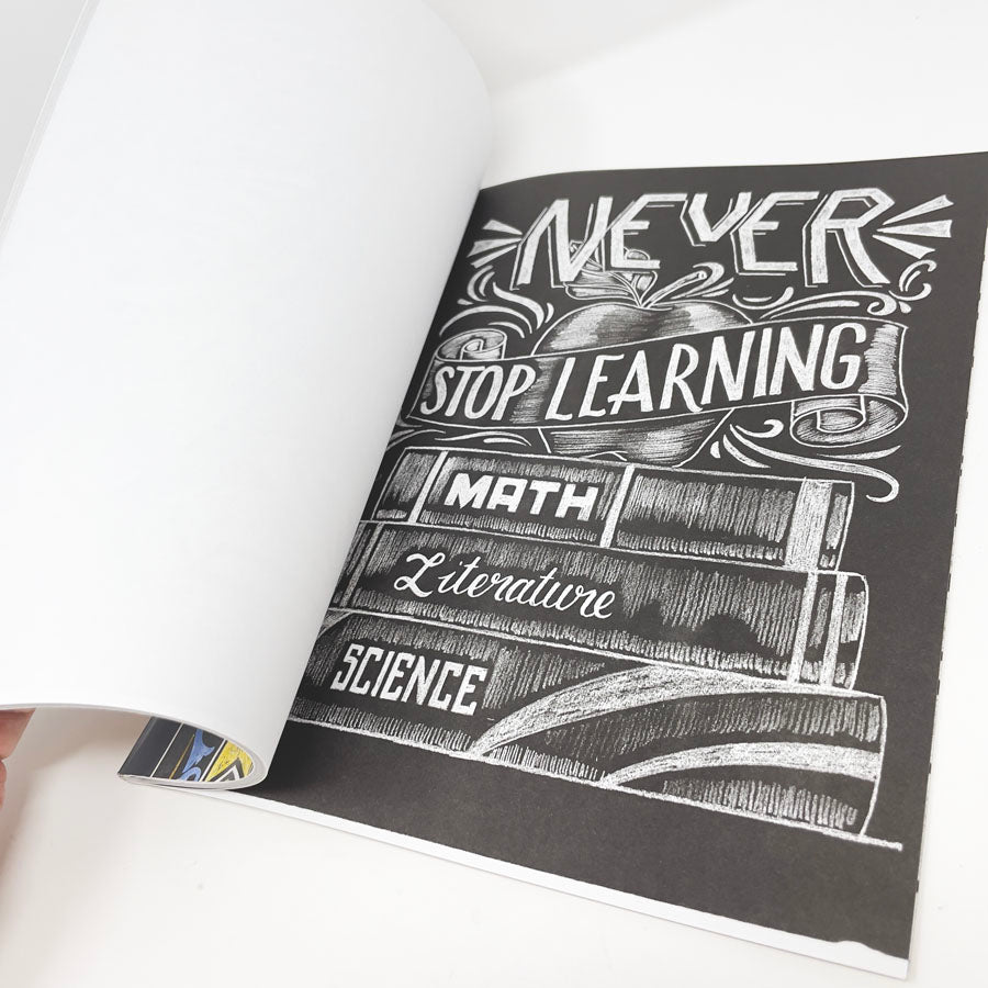 Chalkboard Art Coloring Book by Creative Haven