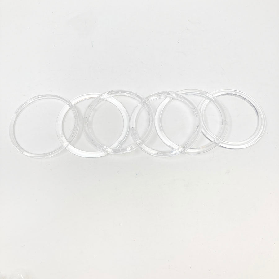 3 1/2" Clear Acrylic Craft Rings- Set of 6