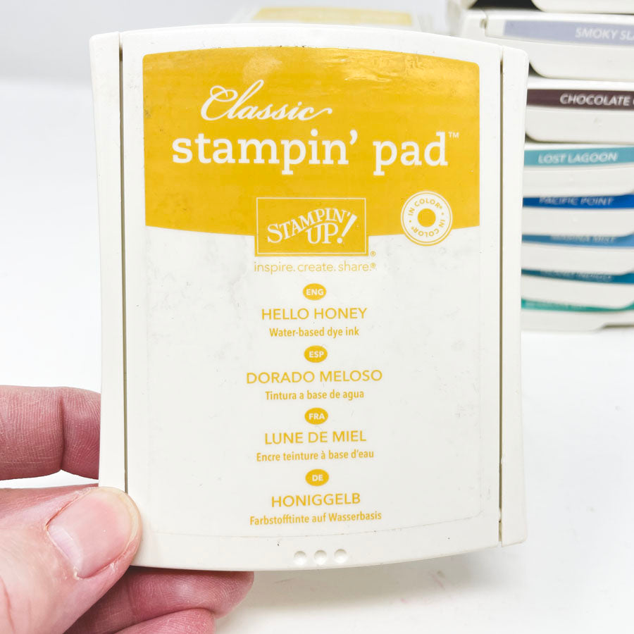 Blue/Green/Yellow/Neutral: Classic Stampin' Up Stamp Pads