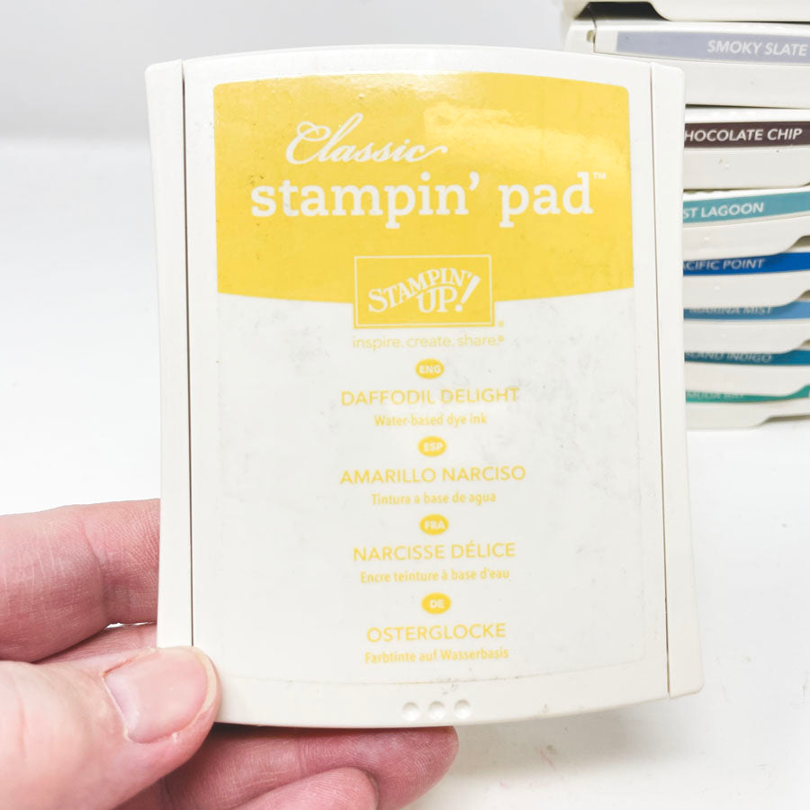 Blue/Green/Yellow/Neutral: Classic Stampin' Up Stamp Pads