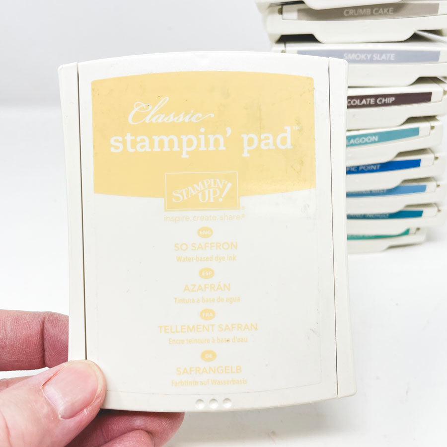 Blue/Green/Yellow/Neutral: Classic Stampin' Up Stamp Pads