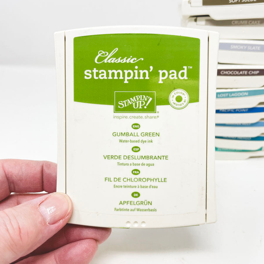 Blue/Green/Yellow/Neutral: Classic Stampin' Up Stamp Pads