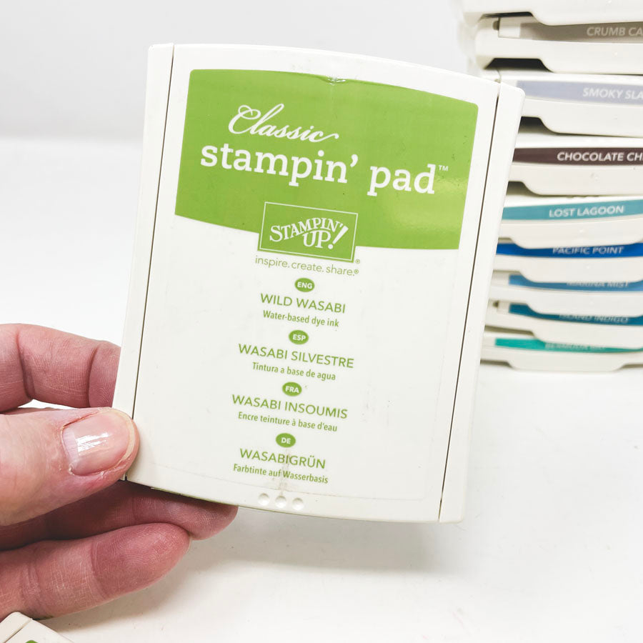 Blue/Green/Yellow/Neutral: Classic Stampin' Up Stamp Pads
