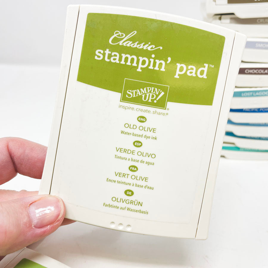 Blue/Green/Yellow/Neutral: Classic Stampin' Up Stamp Pads