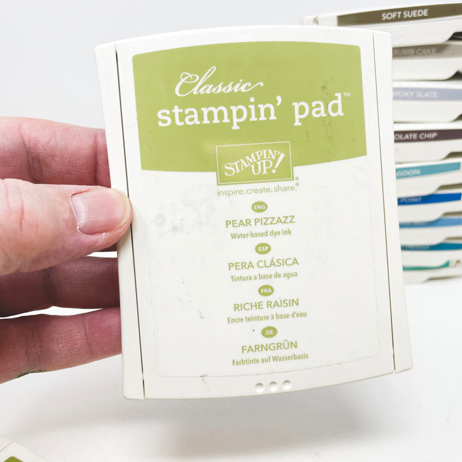 Blue/Green/Yellow/Neutral: Classic Stampin' Up Stamp Pads