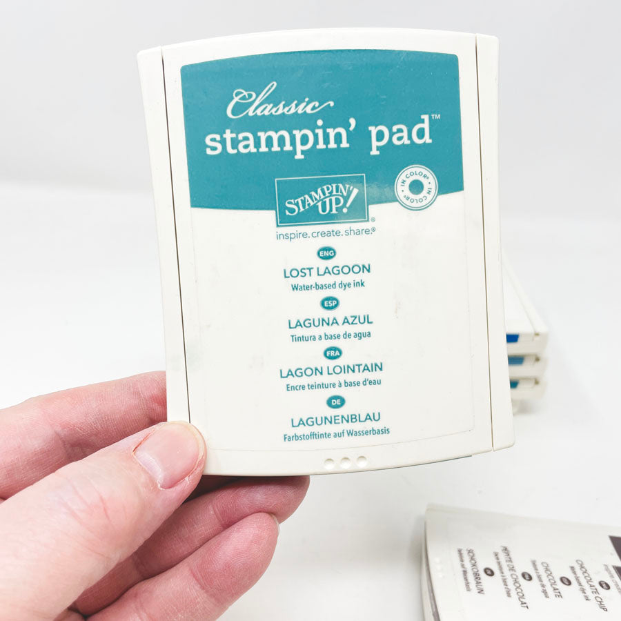 Blue/Green/Yellow/Neutral: Classic Stampin' Up Stamp Pads