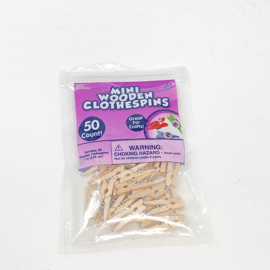 Mini Wooden Clothespins