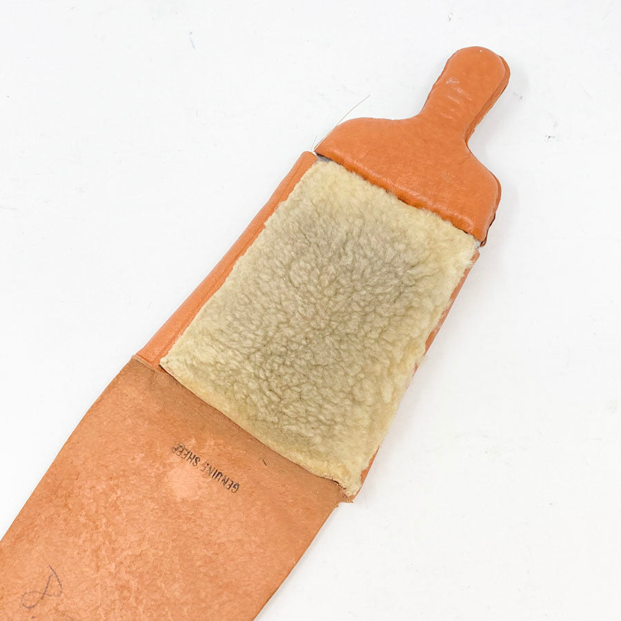 Stiff Bristle Brush in sheepskin cover