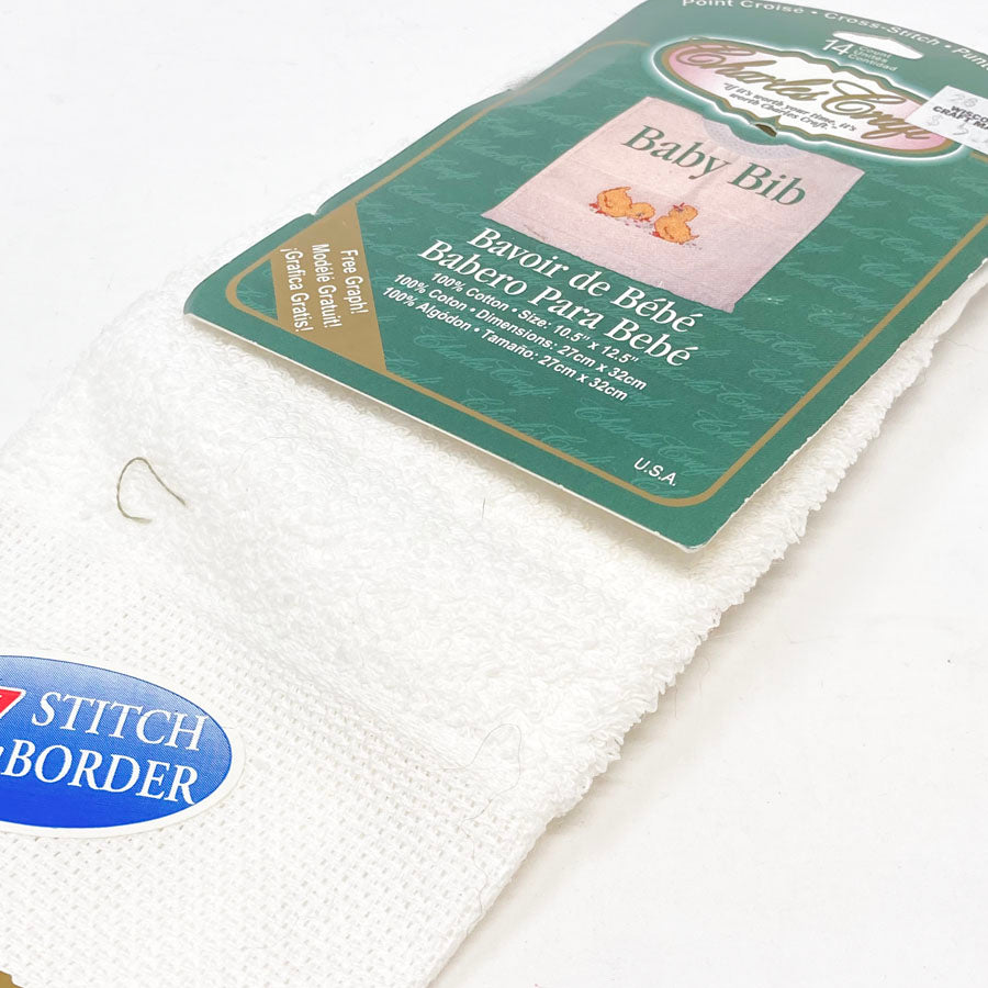 Charles Craft Cross Stitch Baby Bib
