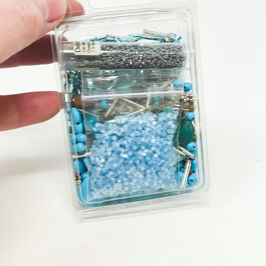 Turquoise & Gray Bead Soup Pack